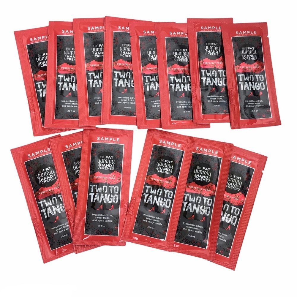 PERFECTLY POSH Big Fat Yummy Hand Creme Two to Tango Samples 14 Packets Vegan